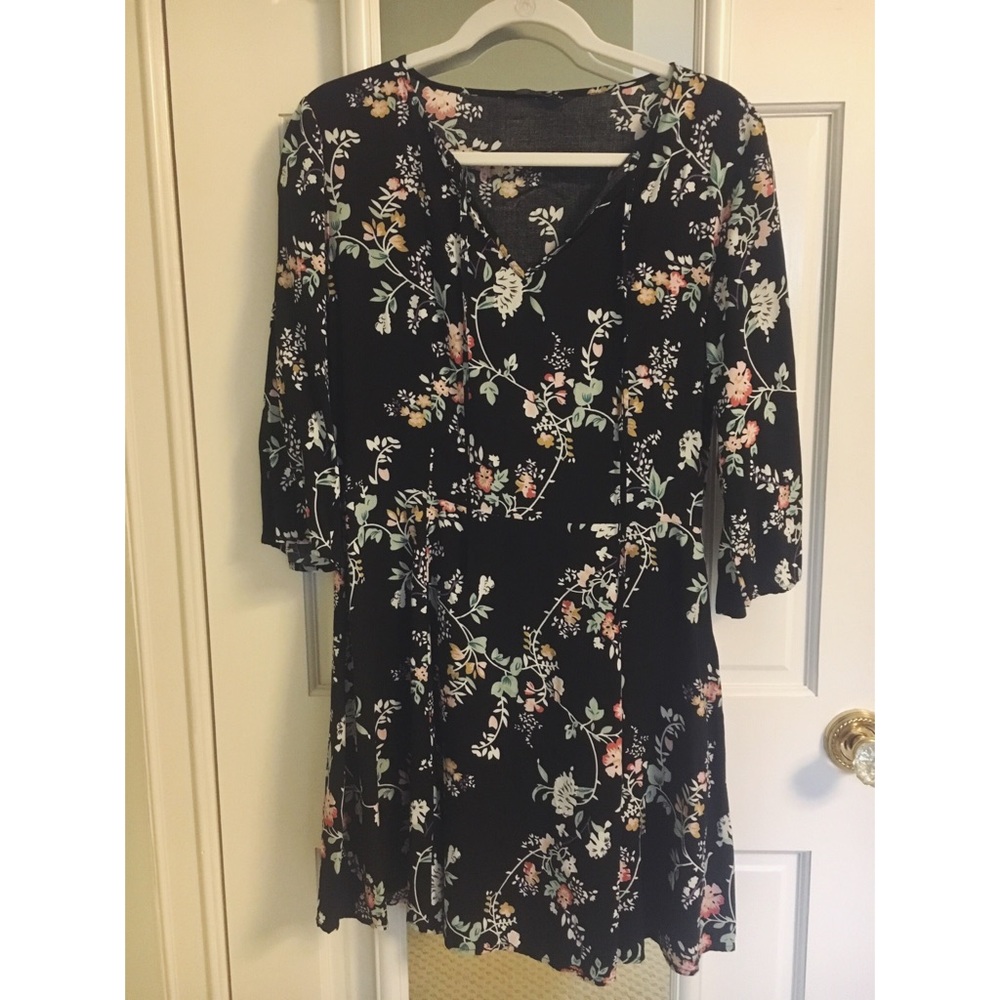 Flowery black dress from ONLY